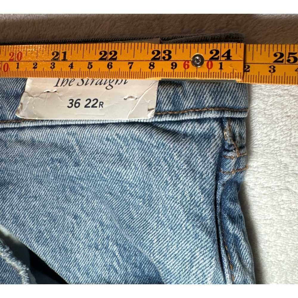 Abercrombie and Fitch Womens Jeans The Straight Mid Rise 36 x 22R Light Wash NWT - Picture 7 of 9